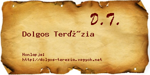 Dolgos Terézia névjegykártya