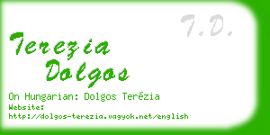 terezia dolgos business card