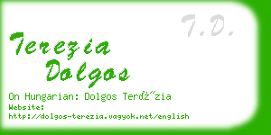 terezia dolgos business card